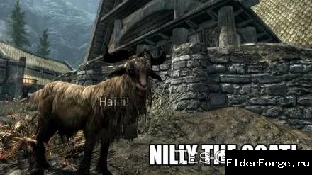 Обложка мода: Нилли — бессмертный козёл‑компаньон для Skyrim Legendary Edition