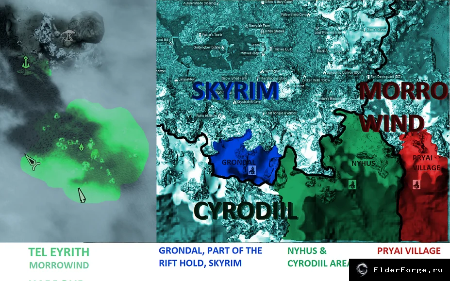 Обложка мода: Нихус и граница Сиродила — сюжетный квест Skyrim LE