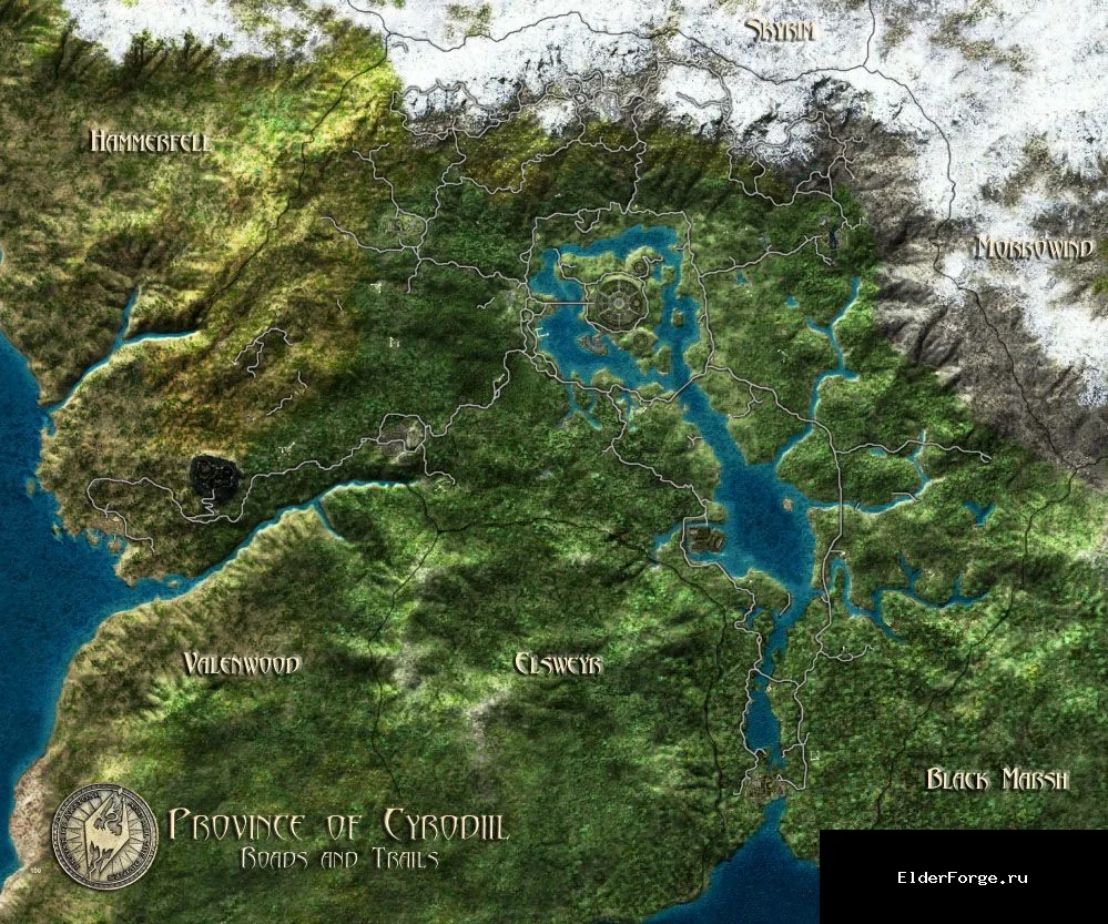 Обложка мода: Новая карта Oblivion с полным отображением дорог и троп