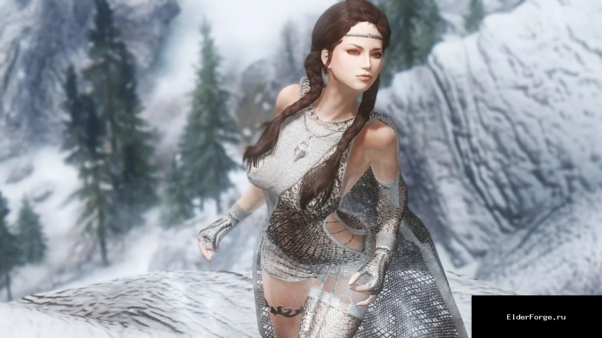 Обложка мода: Новая спутница Нара – магический компаньон для Skyrim Legendary Edition