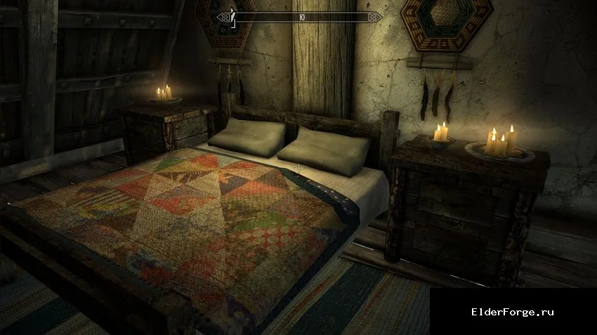 Обложка мода: Новое постельное бельё для Skyrim SE – улучшенные наборы спальных принадлежностей