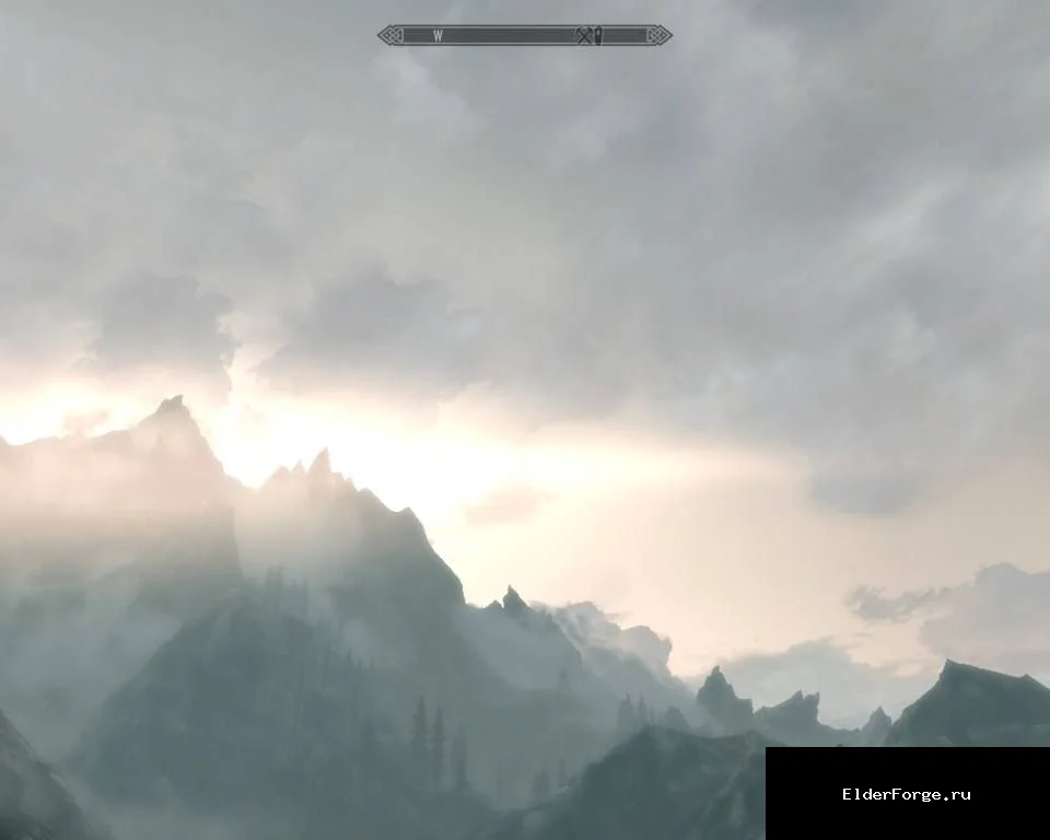Обложка мода: Новые облачные текстуры для Skyrim Legendary Edition – яркое небо и ретекстурированное солнце