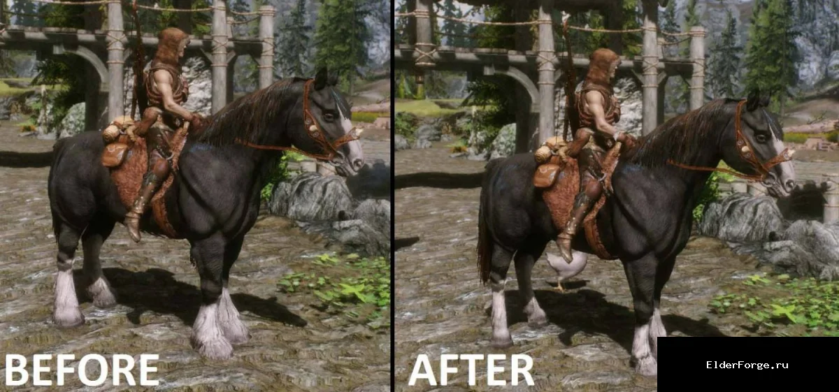 Обложка мода: Новые реалистичные копыта для лошадей в Skyrim Legendary Edition