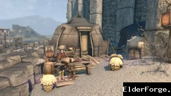 Обложка мода: Новый данмерский кузнец в Вороньей скале – Solstheim Bone Carver для Skyrim SE