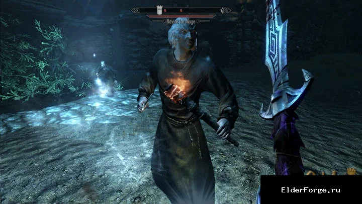 Обложка мода: NPC в темноте LE — Immersive NPC in the dark, факелы и фонари у врагов в Skyrim