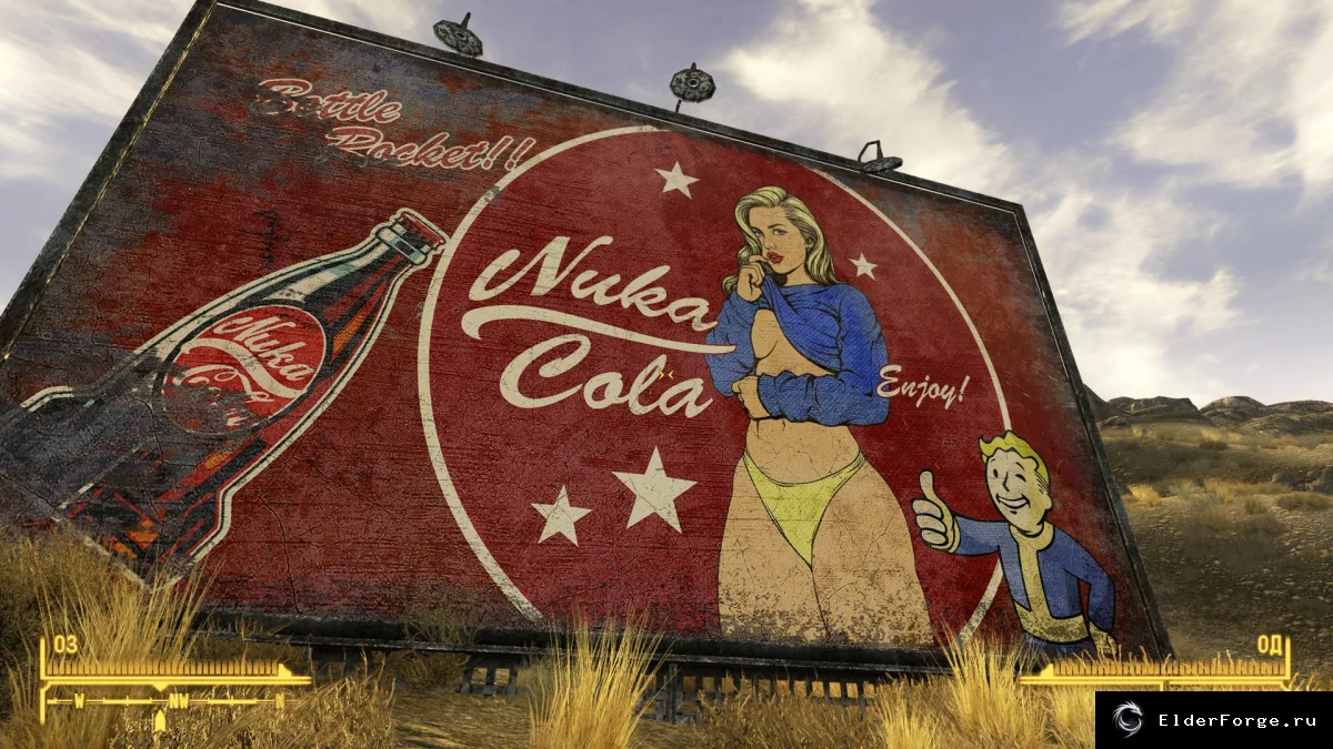 Обложка мода: Nuka-Cola Girl Billboard для FNV: замена плаката в стиле Fallout