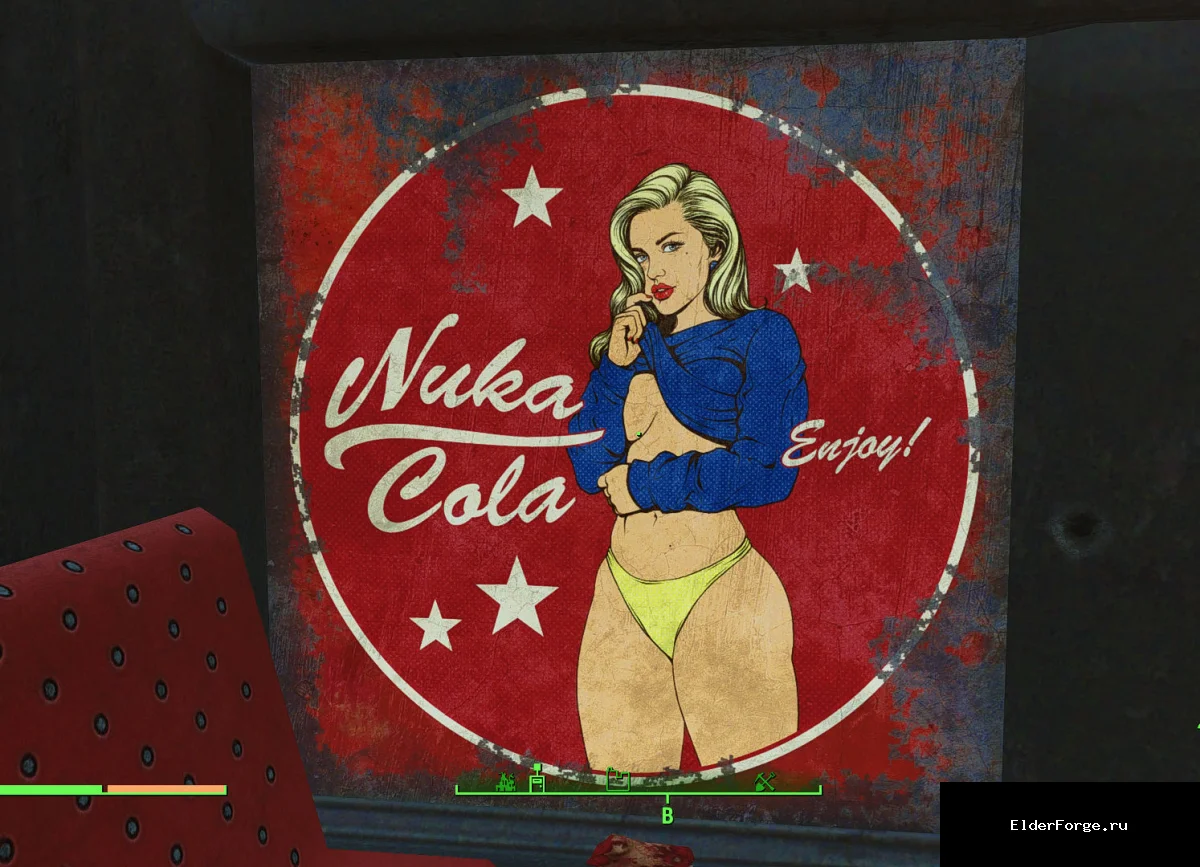 Обложка мода: Nuka Cola Girl Bus Stops – яркие рекламные остановки в Fallout 4