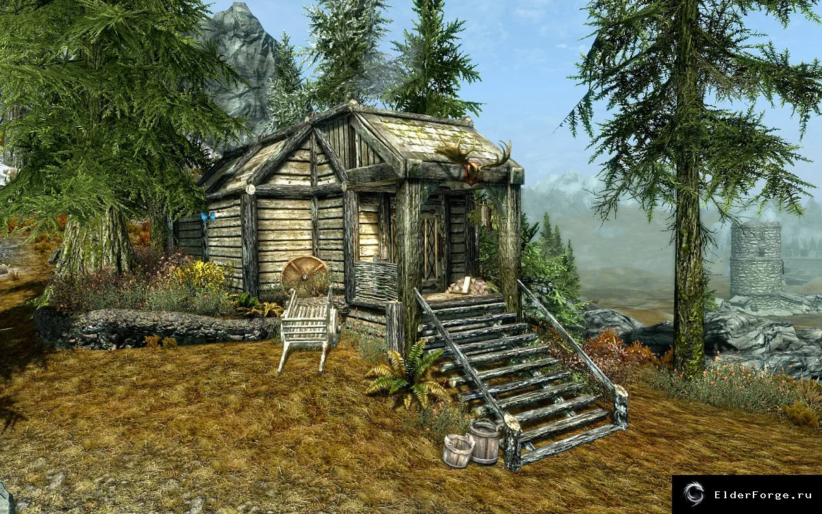 Обложка мода: Обитель Заката — двухкомнатный дом у фермы Пелагии в Skyrim LE