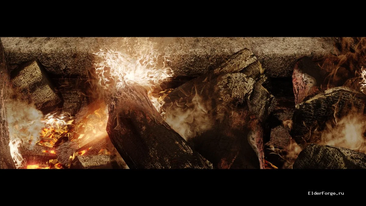 Обложка мода: Обугленное полено для костров в KD Realistic Fireplaces V3 – Skyrim SE/AE