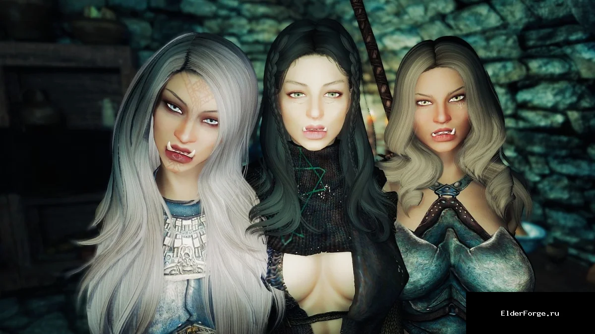 Обложка мода: Очаровательные орки‑спутницы для Skyrim LE – красивые воительницы с поддержкой UUNP и CBBE