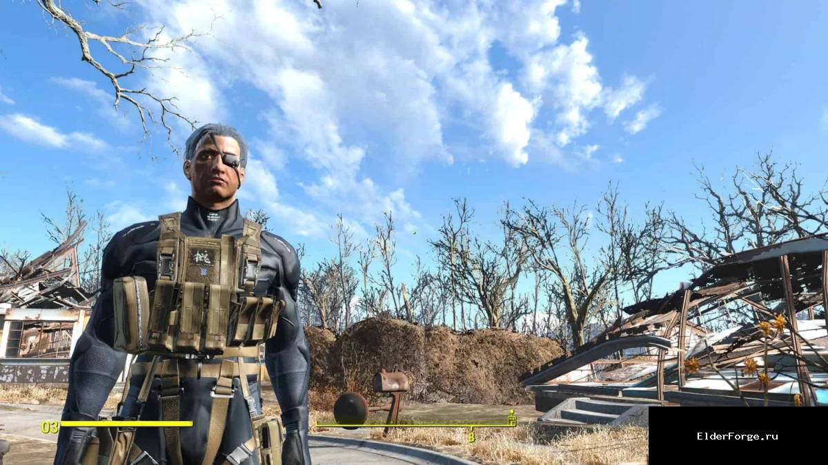 Обложка мода: Octocamo Armor – камуфляжная броня из Metal Gear Solid 4 для Fallout 4