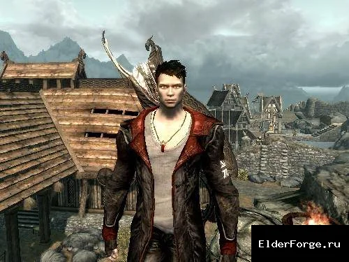 Обложка мода: Одеяние Данте для Skyrim LE – стильный набор одежды и париков из DMC