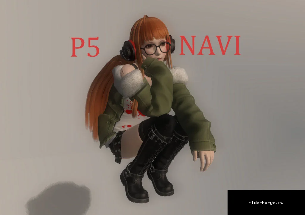 Обложка мода: Одеяние Футабы Сакуры (Persona 5) для Oblivion – костюм, аксессуары и кастомные цвета