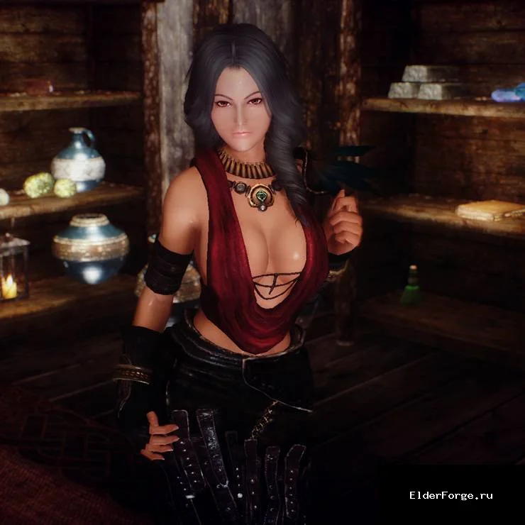 Обложка мода: Одеяние Морриган из Dragon Age для Skyrim LE – крафтовая роба