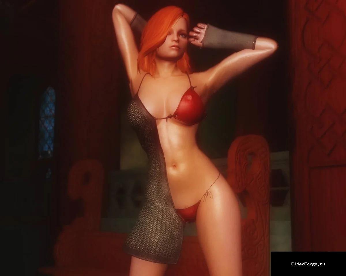 Обложка мода: Одеяние Нии для Skyrim LE — лёгкая и тяжёлая броня UNP