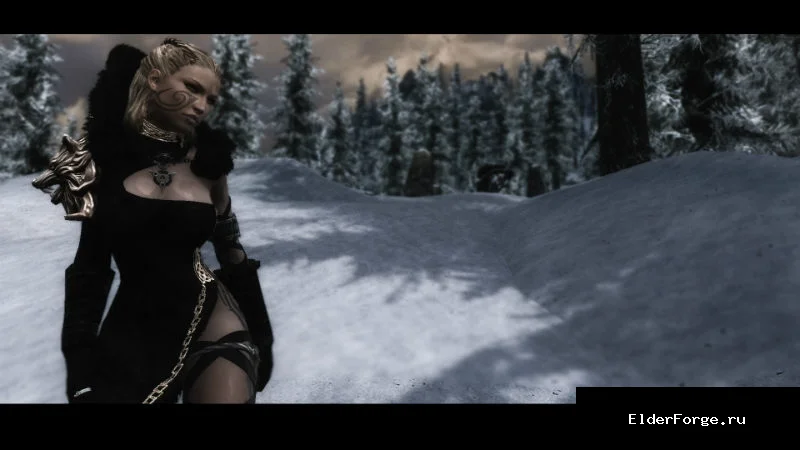 Обложка мода: Одеяние охотничьих угодий для Skyrim SE‑AE – лёгкая броня для CBBE и UNP