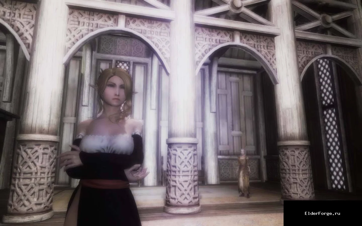 Обложка мода: Одеяние волшебницы для тел UNPB‑BBP – новый внешний вид в Skyrim LE