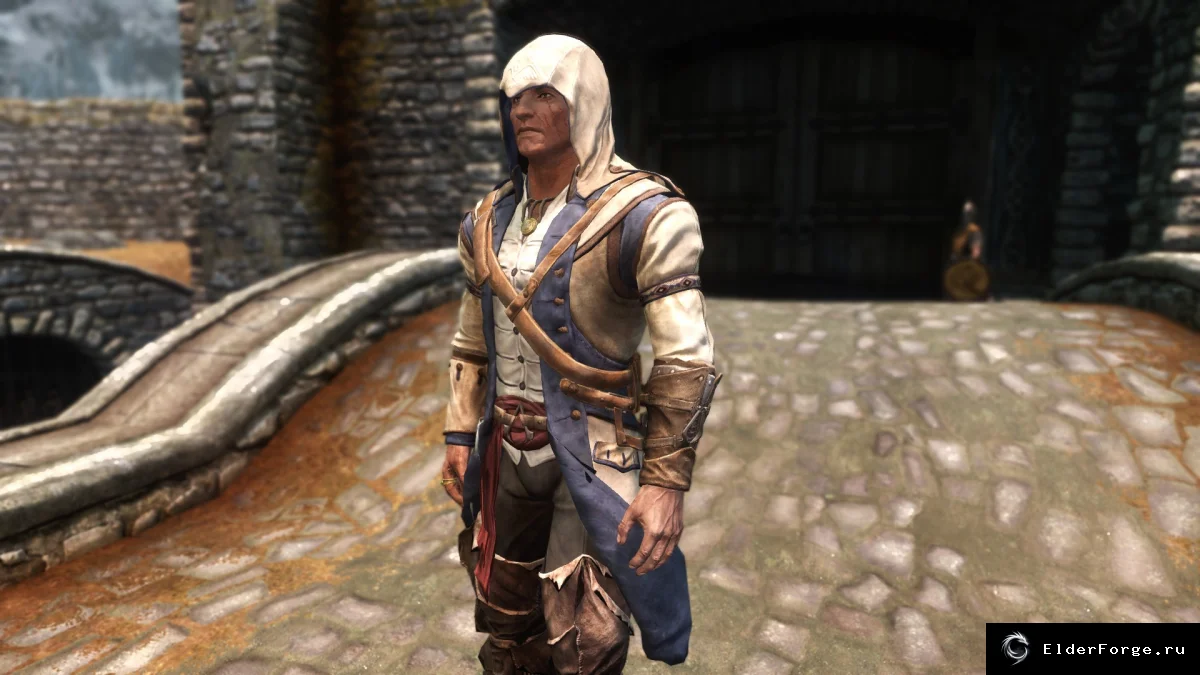Обложка мода: Одежда и томагавк ассасина из Assassin's Creed III: Liberation для Skyrim LE