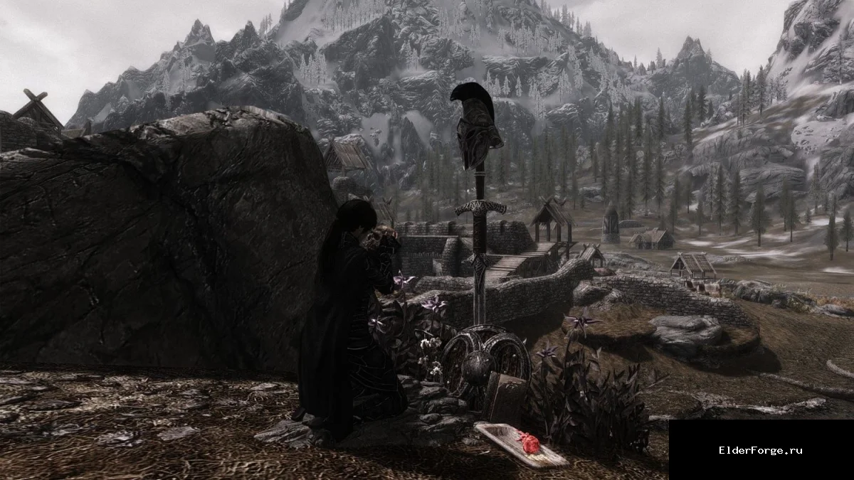 Обложка мода: Одинокая могила — уединённый дом с мастерской в Skyrim Legendary Edition