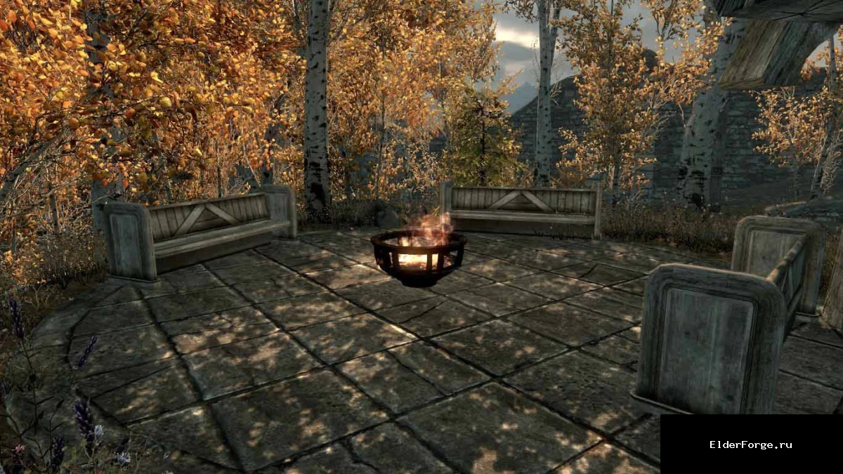 Обложка мода: Осенний Вайтран – новые деревья, кусты и декорации для Skyrim LE