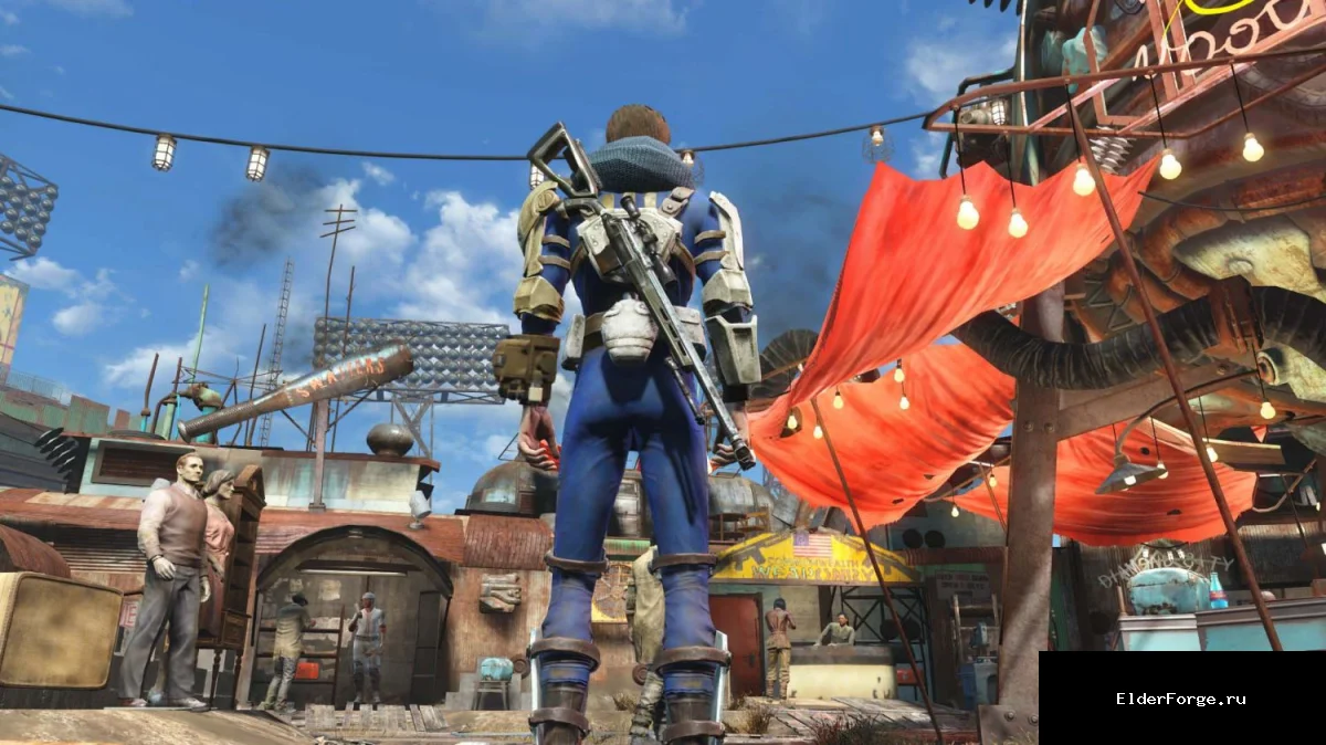 Обложка мода: Отображение экипированного оружия в 3‑м лице для Fallout 4