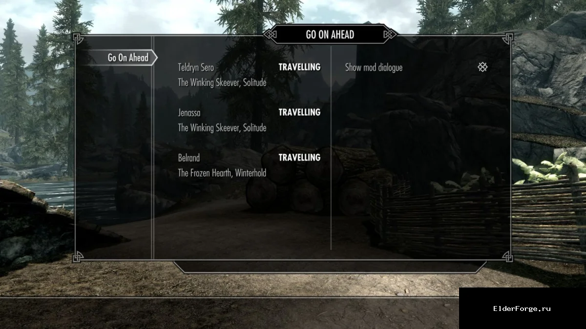 Обложка мода: Отправьте спутника ждать в таверну — мод для Skyrim Legendary Edition