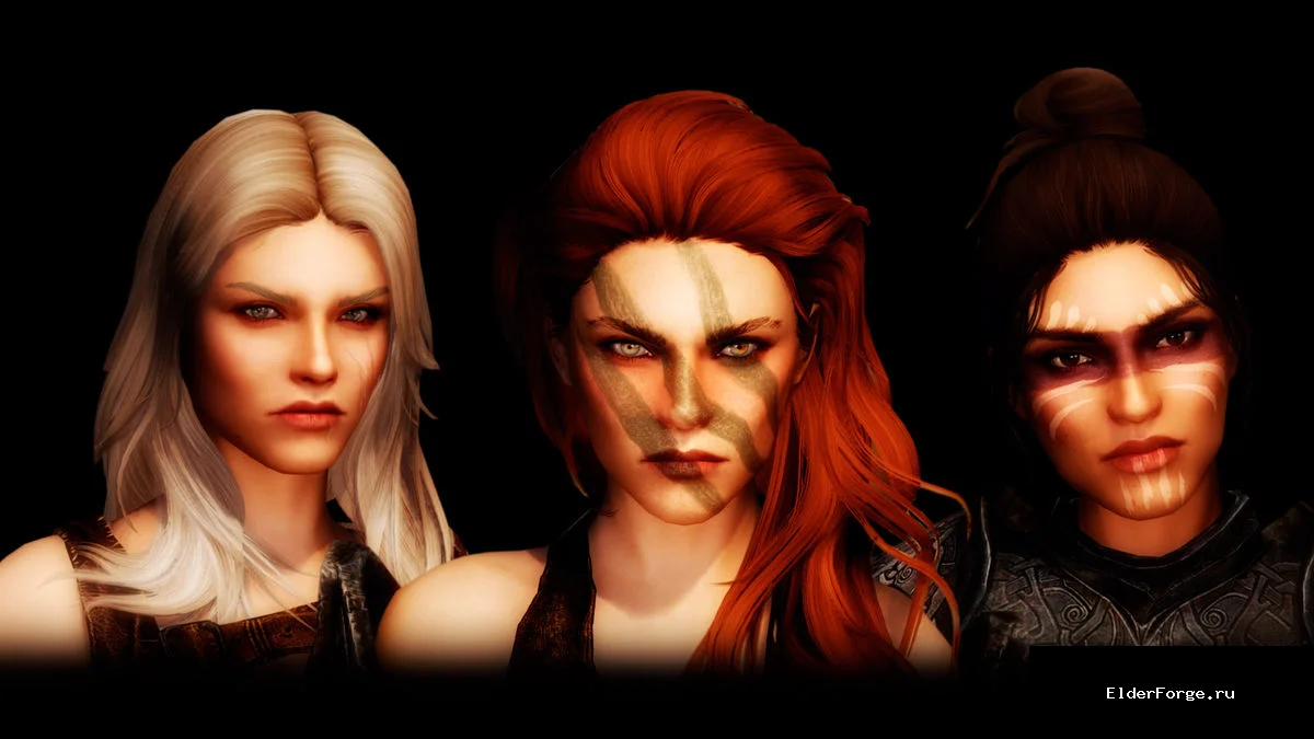 Обложка мода: Pandorable's Shield‑Sisters: новые модели Эйлы, Рии и Ньяды для Skyrim SE