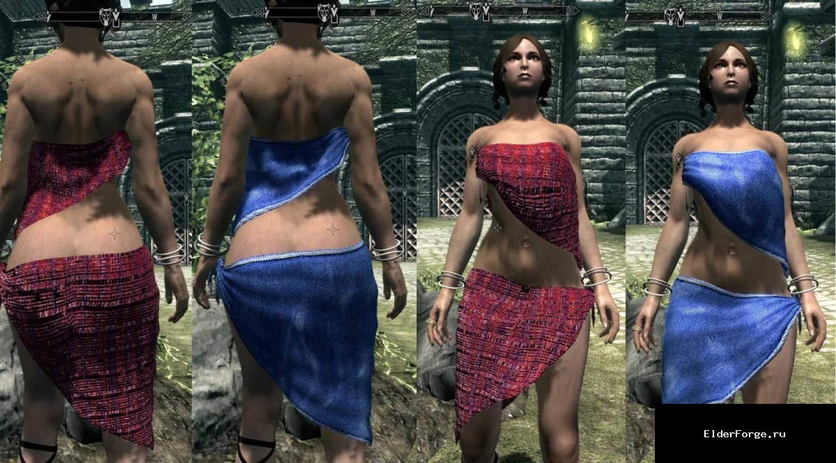 Обложка мода: Пareo для женских персонажей в Skyrim LE – 10 цветов и магазин «Сияющие одежды»