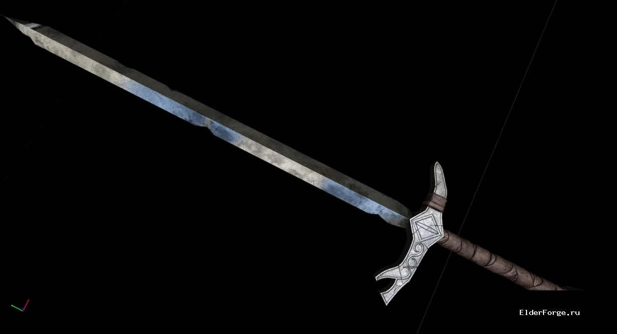 Обложка мода: Пепельный нордский меч – двуручное оружие из Dark Souls II для Skyrim LE