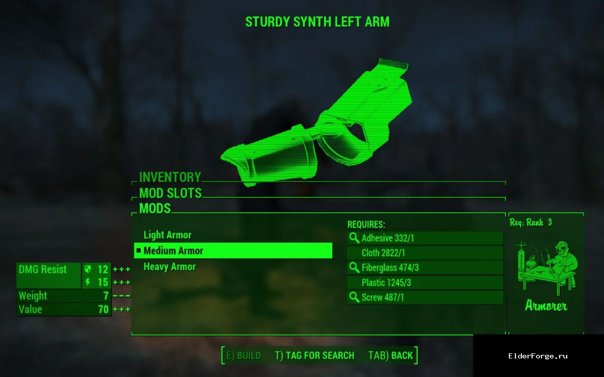Обложка мода: Переделка брони в Fallout 4 – превращение лёгкой брони в среднюю
