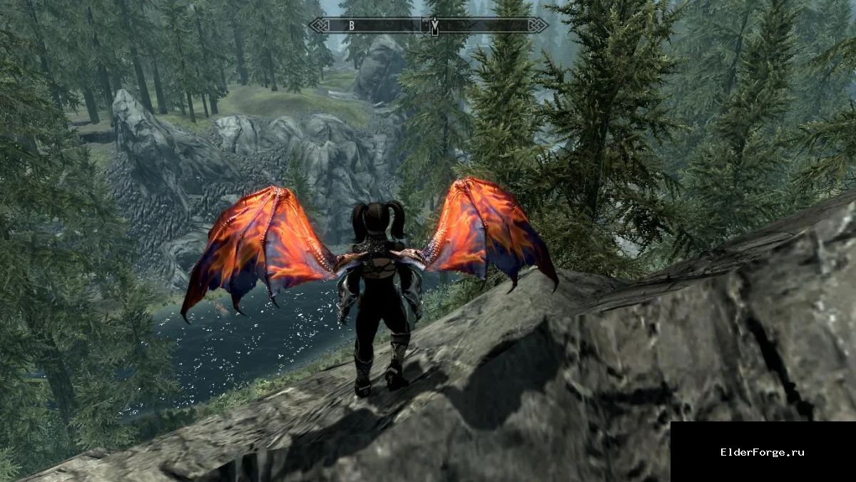 Обложка мода: Переработанные текстуры анимированных драконьих крыльев – Skyrim LE
