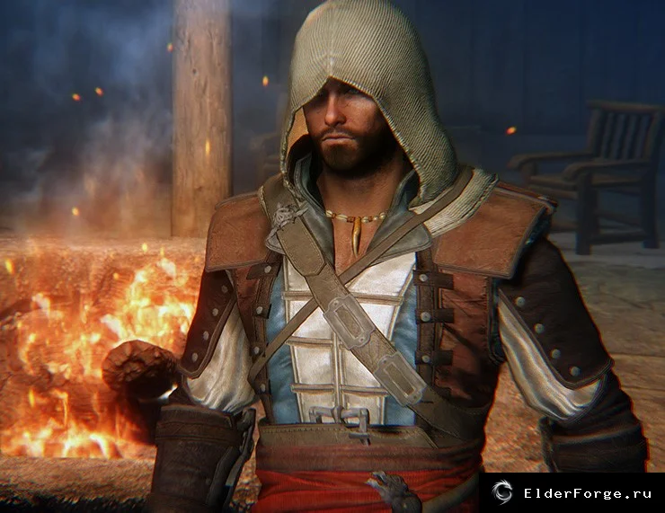 Обложка мода: Пиратский наряд ассасина для Skyrim LE – стиль Black Flag