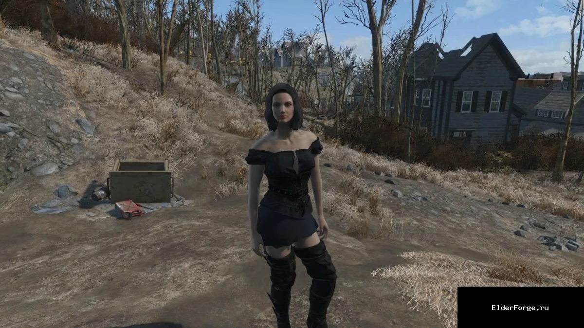 Обложка мода: Платье Йеннифэр из Witcher 3 для Fallout 4 – набор из пяти цветов