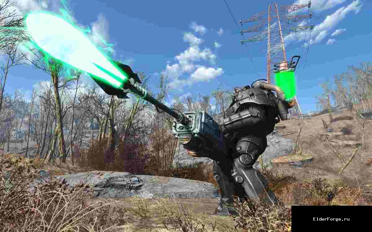 Обложка мода: Плазменный кастер P-113 для Fallout 4 – настраиваемое энергетическое оружие