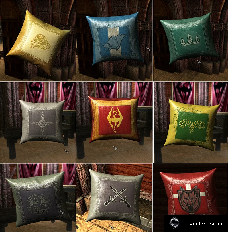 Обложка мода: Подушки Skyrim LE — уютные декоративные предметы для интерьера