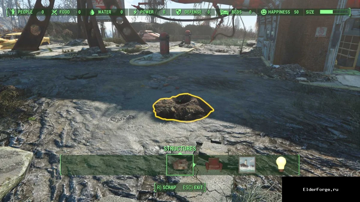 Обложка мода: Полный контроль над предметами в поселениях Fallout 4 – удаляй любой объект