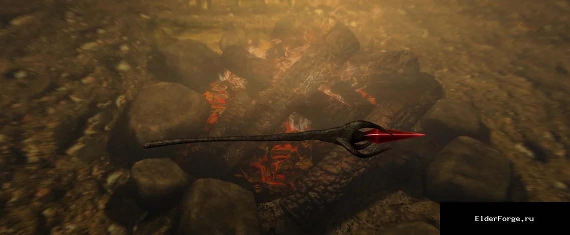 Обложка мода: Посох Ибана для Skyrim SE – мощный магический посох с огненным взрывом