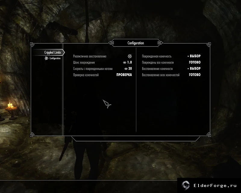 Обложка мода: Повреждение конечностей — реалистичный лимб-дамаг для Skyrim SE и AE