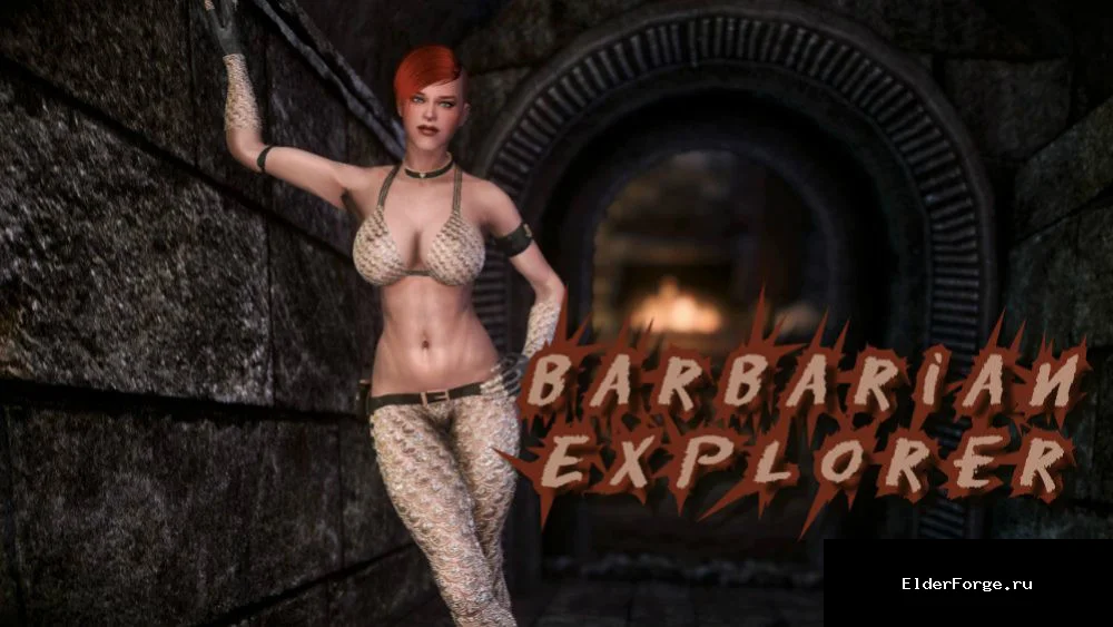 Обложка мода: Походное одеяние для Skyrim SE – Barbarian Explorer (Revised)