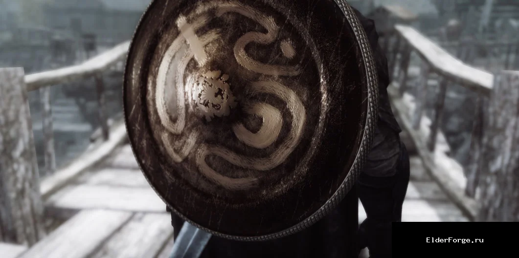 Обложка мода: Позолоченный щит — лёгкий броневой аксессуар для Skyrim LE