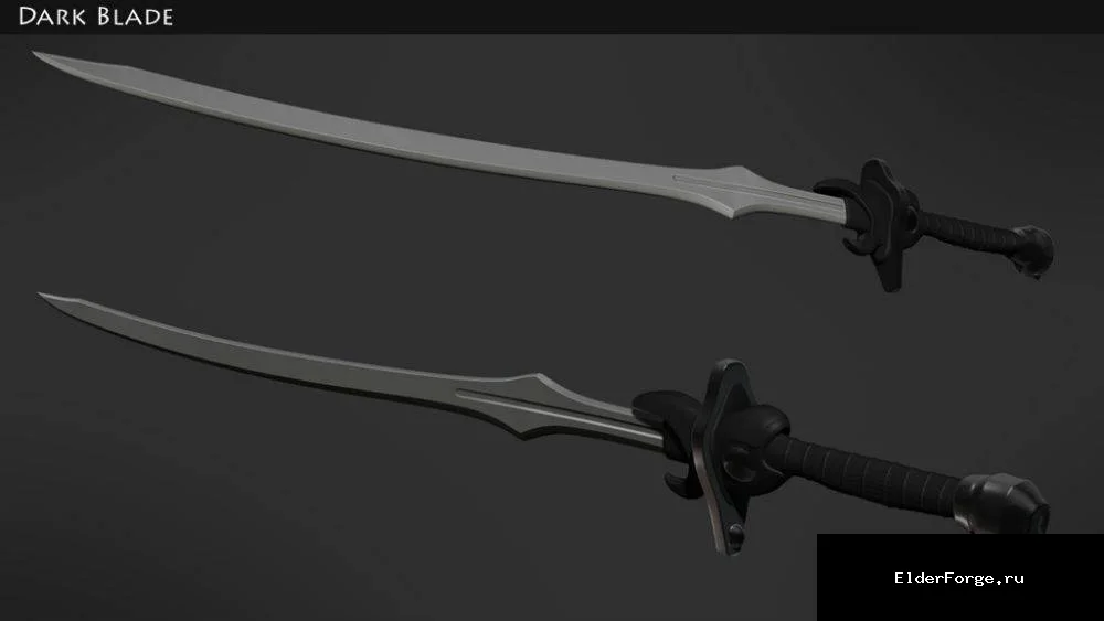 Обложка мода: PP Weapons LE — тёмные мечи и глефы для Skyrim LE