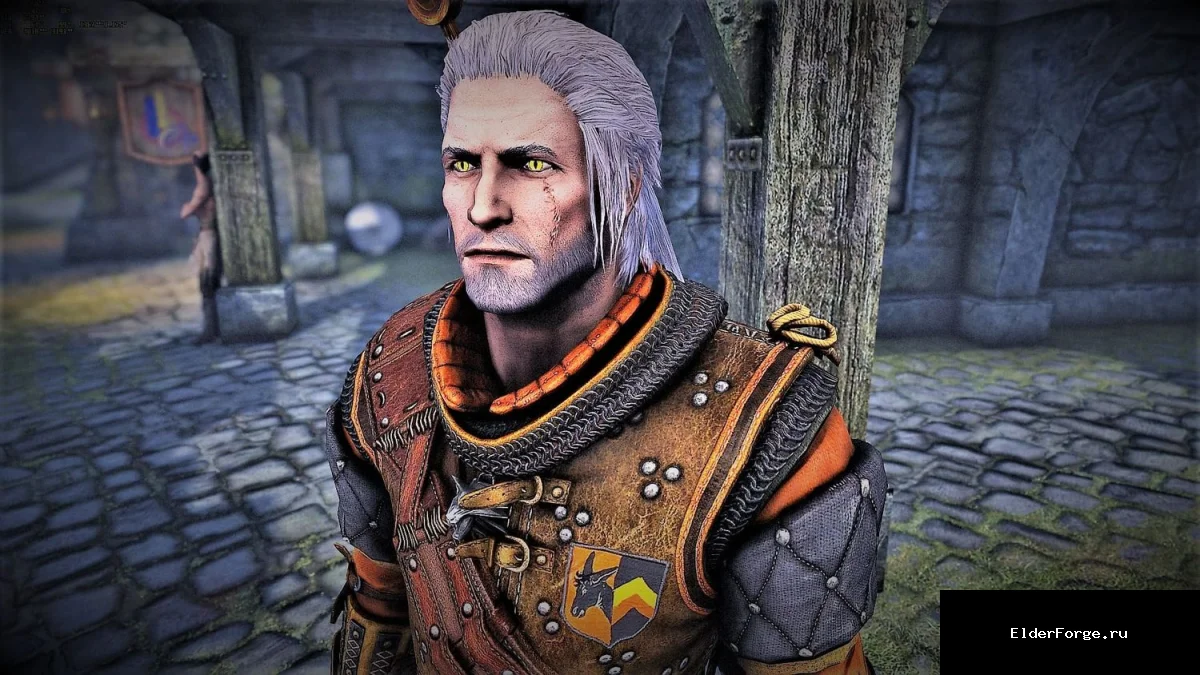 Обложка мода: Пресет Геральта из Ривии для Skyrim SE – реалистичный образ главного героя Ведьмака