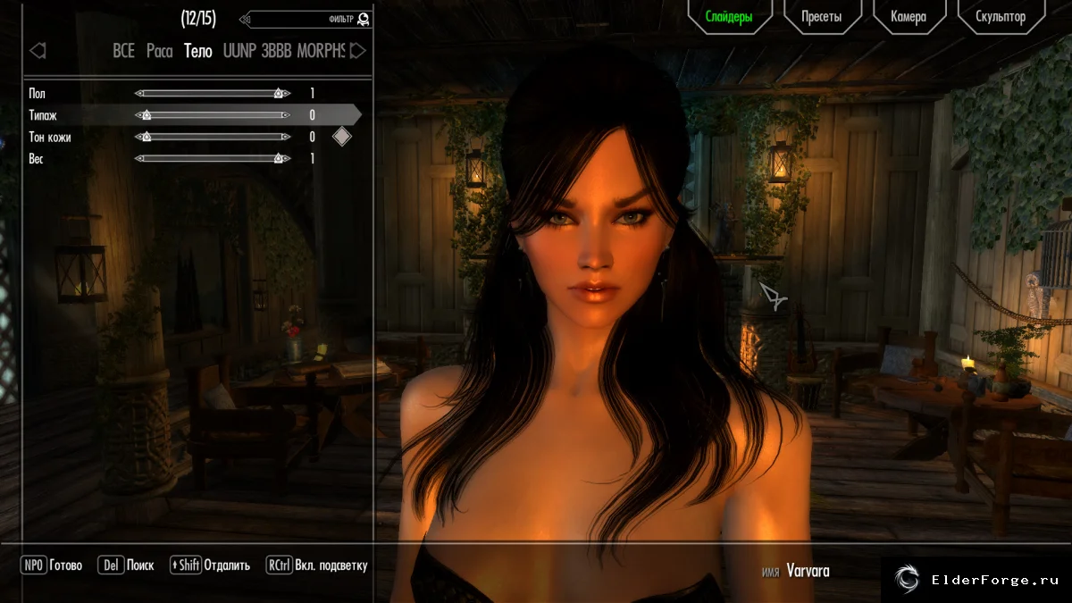 Обложка мода: Пресет Sara — Skyrim LE, норд 1.00/100, волосы SGHairPack