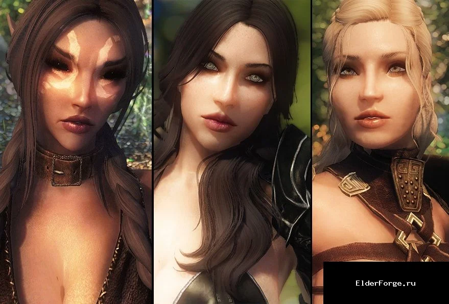 Обложка мода: Пресеты персонажей от Noveriaa для Skyrim LE – уникальные образы нордов, бретонов и темных э…