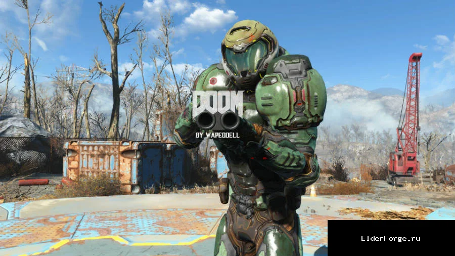 Обложка мода: Преторианская броня из DOOM для Fallout 4 – мощный набор защиты