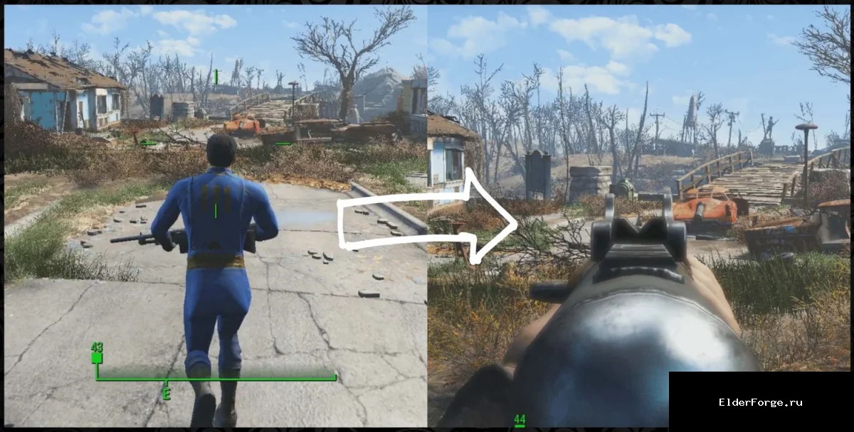 Обложка мода: Прицеливание в Fallout 4 в стиле Metal Gear Solid