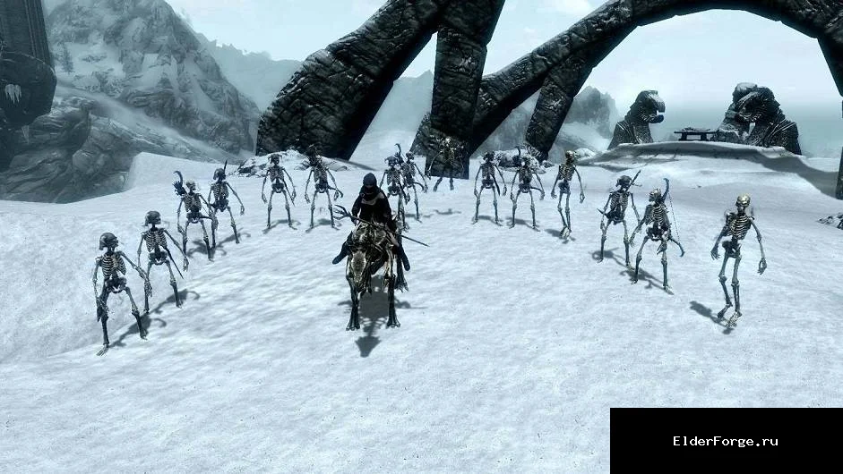 Обложка мода: Призыв Орды Скелетов LE — до 15 скелетов, личи, лучники для Skyrim LE