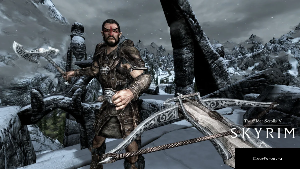 Обложка мода: Пропуск начальной сцены в Skyrim SE – выбирай путь Хадвара или Ралофа