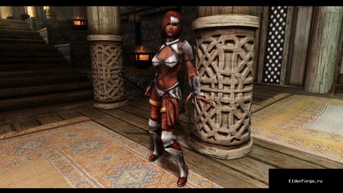 Обложка мода: R18Pn – Серебряная броня для женских персонажей в Skyrim LE