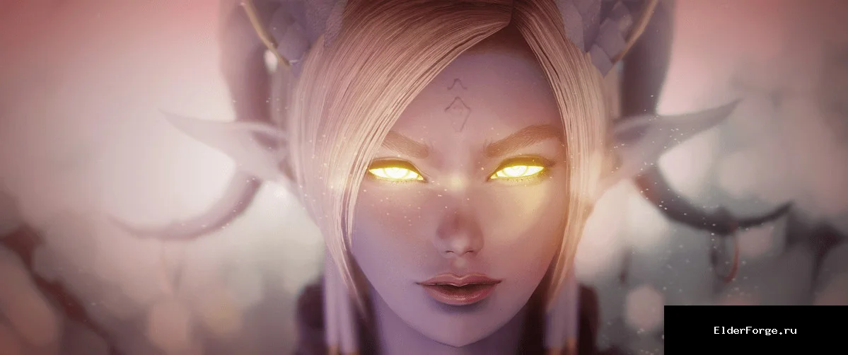 Обложка мода: Раса Дренеек для Skyrim SE‑AE: женские персонажи из World of Warcraft